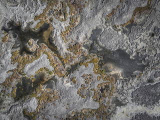 altiplano small lagoons from aerial view