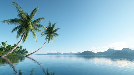 Obraz premium Tranquil Tropical Beach Scene