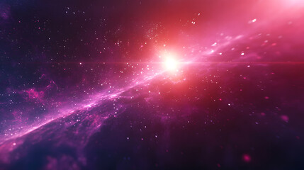Naklejka premium Explosive cosmic scene with deep purples and glowing stars.