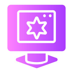 Fototapeta premium browser gradient icon