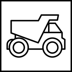 Mining Truck Icon Design