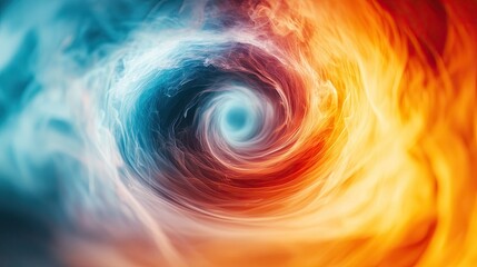 Naklejka premium Cosmic Whirlpool: A Swirl of Intertwined Colors and Energy