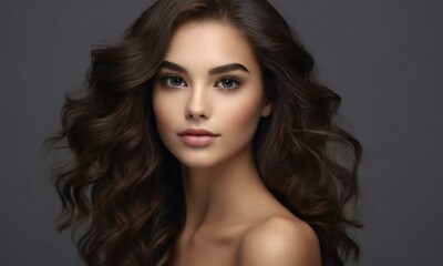 Fototapeta premium portrait of a woman with hair