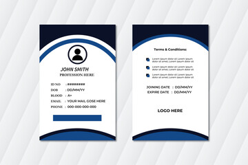 Corporate creative colorful  business id card template design, abstract business id card.