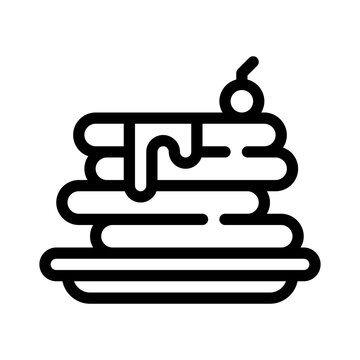 recommend clip art: pancakes line icon