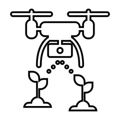 Smart Agriculture, Farming, and Irrigation Icon Set for Digital and Eco-Friendly Solutions