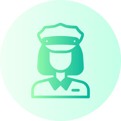 policewoman gradient icon
