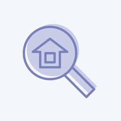 Icon Search. suitable for education symbol. two tone style. simple design editable