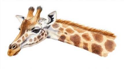 Obraz premium Giraffe tall forest ,gentle giant,long neck,jungle animal, wild creature, forest friend, long necked, towering, high reaching