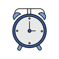 clock lineal color line icon with white background vector stock illustration
