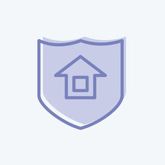 Icon Insurance. suitable for education symbol. two tone style. simple design editable