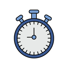 clock lineal color line icon with white background vector stock illustration