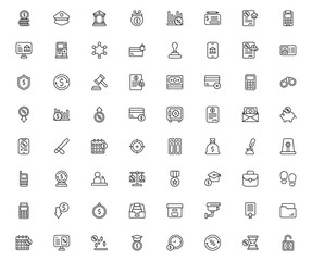 64 Minimal Accouting Icons. 
