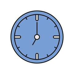 clock lineal color line icon with white background vector stock illustration