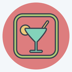 Icon Bar. related to Public symbol. color mate style. design editable