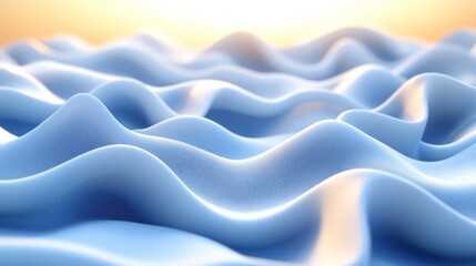 Fototapeta premium Blue waves, sunset backdrop, texture, design