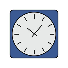 clock lineal color line icon with white background vector stock illustration