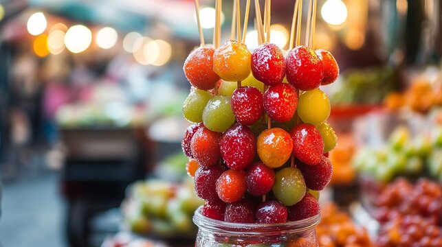 tanghulu glossy candied fruits