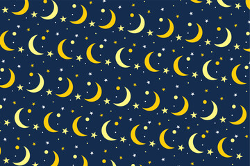 Fototapeta premium moon vector pattern design.eps