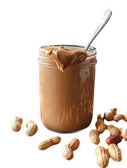 Delicious peanut butter spread kitchen food photography cozy home environment close-up view culinary delight