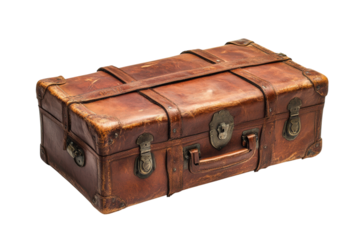 Vintage leather suitcase reflecting travel history and timeless design from the early 20th century
