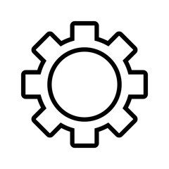 vector icon of a setting or spinning wheel flat design symbol.