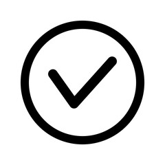 Checklist vector icon, correct checklist symbol flat design.