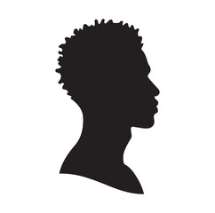 african black man silhouette vector illustration