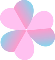 Sweet flower pastel gradient color layer 