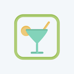 Icon Bar. related to Public symbol. flat style. design editable