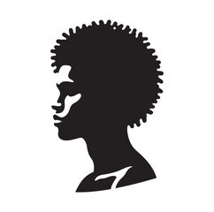 african black man silhouette vector illustration