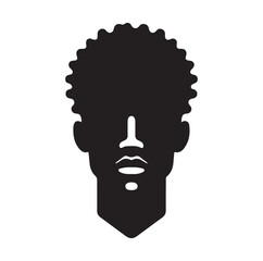 african black man silhouette vector illustration