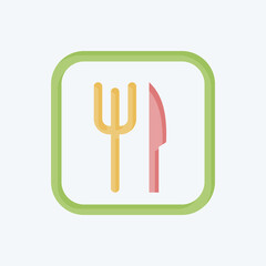 Icon Restaurant. related to Public symbol. flat style. design editableIcon Restaurant. related to Public symbol. flat style. design editable