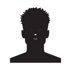 african black man silhouette vector illustration