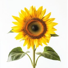Obraz premium Sunflower seeds on pure white background, studio lights, for food, cooking, or gardening concepts