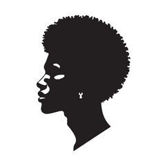 african black man silhouette vector illustration