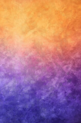 Fototapeta premium Elegant Watercolor Gradient Background from Orange to Purple with Soft Clouds and Textured Surface, Perfect for Product Posters, Social Media Posts, and Creative Design Projects