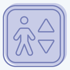 Icon Elevator. related to Public symbol. two tone style. design editable