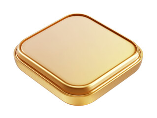 Isolated Gold Square Badge