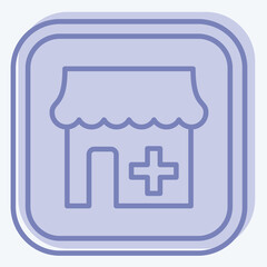 Icon Pharmacy. related to Public symbol. two tone style. design editable