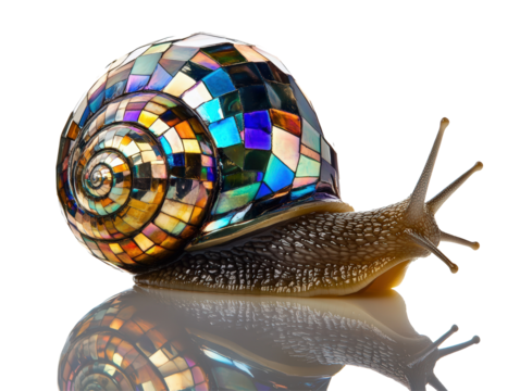 Isolated Mosaic Snail