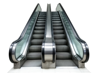 Isolated Double Escalator Staircase