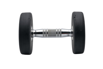 Single dumbbell for fitness training. transparent background