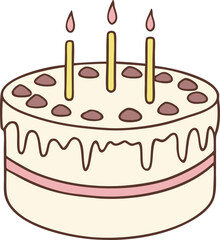 birthday cake with candles