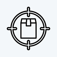 Obraz premium Icon Parcel Tracking. suitable for education symbol. line style. simple design editable