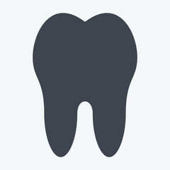 Icon Tooth. related to Healthcare symbol. glyph style. design editable