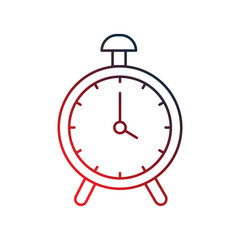 clock gradient outline icon with white background vector stock illustration