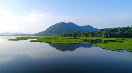 Serene Lake Mountain Landscape