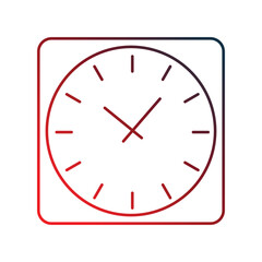 clock gradient outline icon with white background vector stock illustration