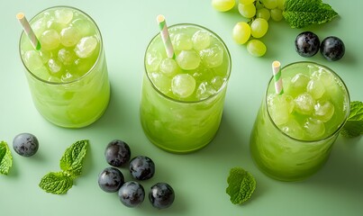 Jasmine green grape jelly tea, Generative AI